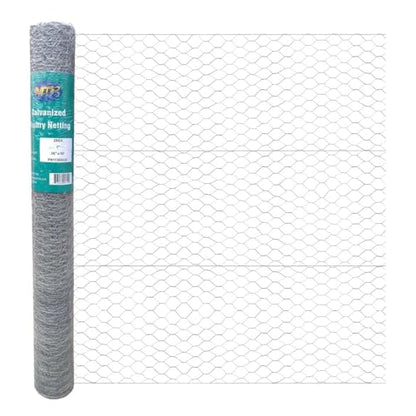 20GA Galvanized 36in x 50ft x 1in Mesh Chicken Wire Hexagonal Poultry Netting - size: 36"x50'