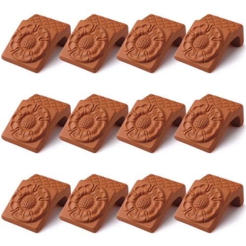 LemonRoad 12 Set Terra Cotta Cement Pot Feet for Outdoor Planters, Flower - style: Flower