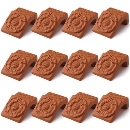 LemonRoad 12 Set Terra Cotta Cement Pot Feet for Outdoor Planters, Flower - style: Flower
