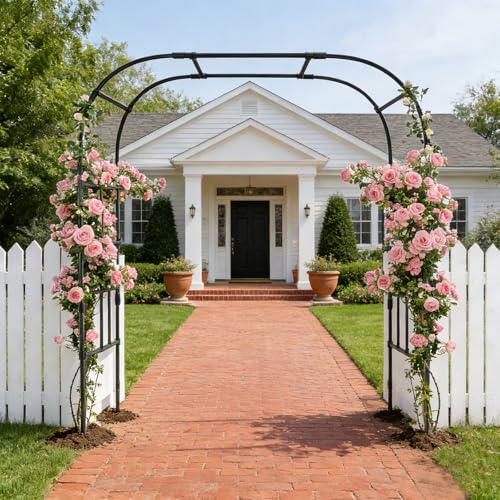 87in H Tall Garden Arch Trellis for Climbing Plants Outdoor - size: 79" L x 16" W x 87" H
