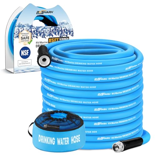RV Water Hose 85FT, NSF 372 Certified Drinking Water Hose, Blue - size: 85FT
