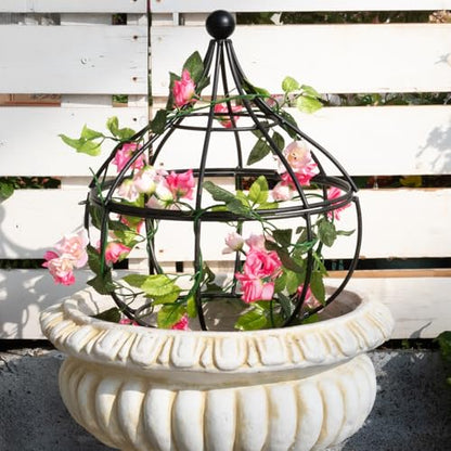 Metal Garden Obelisk Trellis - 12"x18" Support for Climbing Plants - size: 18" x 12"