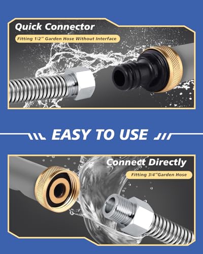 Jet Nozzle Power Washer for Garden Hose, High Pressure Hose Nozzle - color: Gray