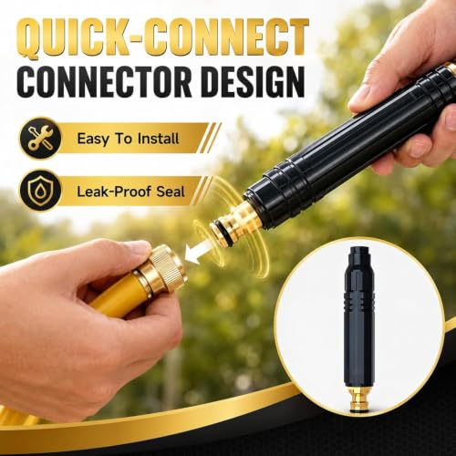 High Pressure Hose Nozzle for Garden Hoses, Adjustable Hose Nozzle Accessories for Fittings, Spray Nozzles for Car Washing, Yard, Garden, Window, and Outdoor Cleaning 2 Pack
