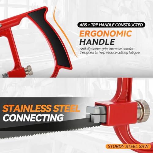 Auto Dynasty 3pcs Handsaw Set, Bow Saw Back Saw Hand Cuts for Sawing, Trimming, Gardening, Cutting Wood, Drywall, Plastic Pipes, Sharp Blade - style: 3pcs Hand Saw