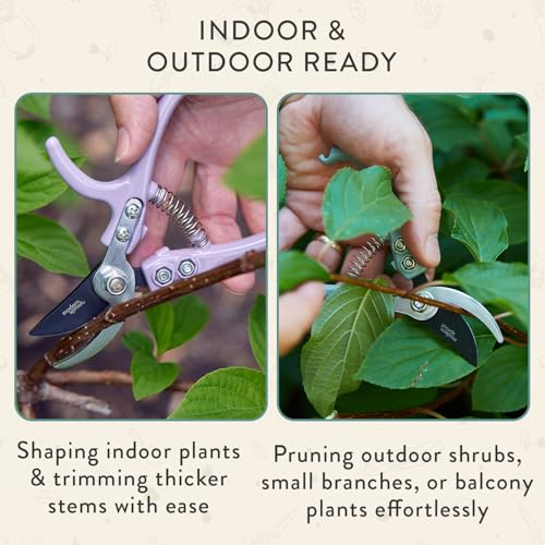 Modern Sprout Bypass Hand Pruners - Scissors - Gardening Tools - Ocean - color: Ocean