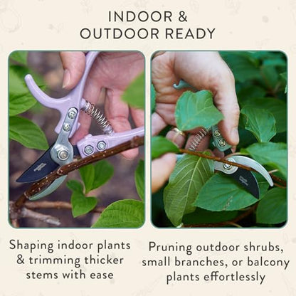 Modern Sprout Bypass Hand Pruners - Scissors - Gardening Tools - Ocean - color: Ocean