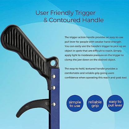 Sammons Preston Reacher, Standard, 26", Grabber Reacher Tool, Lightweight Trash Picker Grabber & Garden Nabber, Aluminum Pick Up Tool & Reaching Claw, Portable Reaching Assist & Dressing Tool, 3 Pack - color: 26" Standard, size: 3 Pack