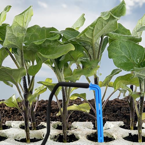 Yardwe 100Pcs Automatic Drip Irrigation Stakes for Indoor Plants Self-Watering System Flower Pot Watering Tool Portable Easy Install Drip Emitter Stakes for Home Garden