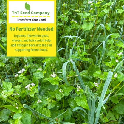 5 lb All Purpose Garden Cover Crop Seed Mix for Planting - 15 Seed Blend for Raised Beds & Gardens - Improves Soil & Organic Matter - Easy to Grow - size: 5 LBS = 3,000–3,750 sq f