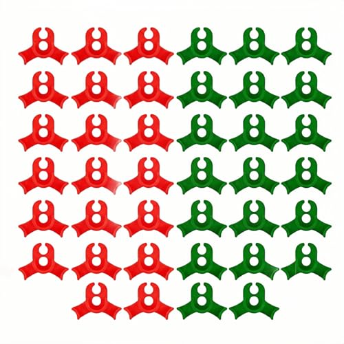 40 Pcs Low Stress Training Clips, Plant Training Clips, 90 Degrees Bud Trainer Clip Bud Bender for Plant Gardening (20 Red+20 Green) - color: Red Green