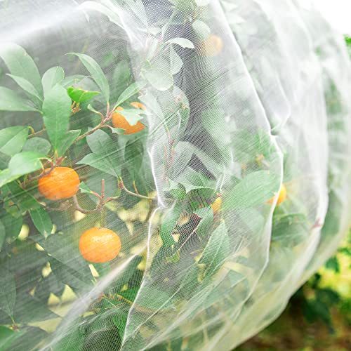 Alpurple Insect Bird Barrier Netting Mesh- 20 x 10 Feet Garden Bug Netting Plant Cover for Protect Plant Fruits Flower from Insect Bird Eating - color: 20 X 10 Ft