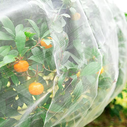 Alpurple Insect Bird Barrier Netting Mesh-10 x 15 Feet Garden Bug Netting Plant Cover for Protect Plant Fruits Flower from Insect Bird Eating - color: 10 X 15ft