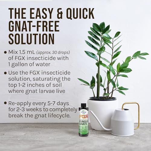 Microbe Life Hydroponics FGX Fungus Gnat Killer, Natural BTi Pest Control for Plants, Indoor Plant Pest Control to Get Rid of Gnats in Houseplants, Safe for Pets & People, 8 Fl Oz - size: 8 Fl Oz (Pack of 1)