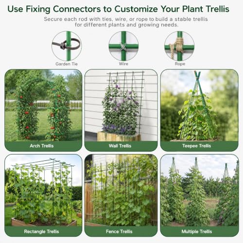 Xiny Tool Garden Stakes, 25 Pack Steel Plant Garden Tomato Stakes with Plastic Coat for Climbing Plants (25 Pack 58 Inch) - size: 58 Inch
