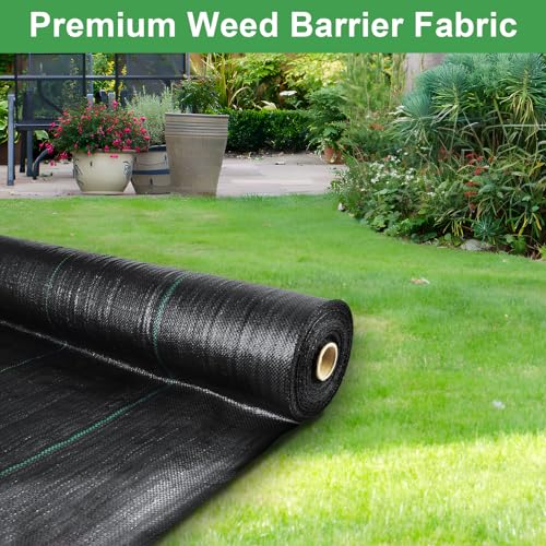 Mupera Weed Barrier Fabric 3x300FT, 3.8oz UV Ground Cover