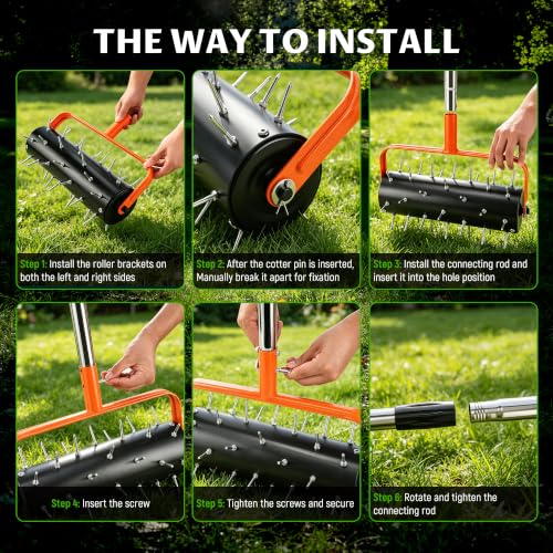 Rolling Lawn Aerator, Manual Lawn Aerator Roller Tool