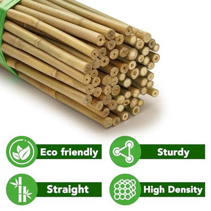 70 Pcs Bamboo Stakes, 3 Feet Natural Bamboo Garden Stakes for Plant, Garden Bamboo Plant Sticks for Plants Support, Tomato, Beans, Vegetable and Climbing Plants - size: 3ft-70 Pack