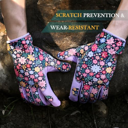 Gardening Gloves,Garden Gloves for Women Firm Grip Breathable Thorn Proof - color: Purple Gloves