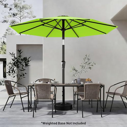 AreShark 9FT Outdoor Patio Umbrella with Tilt and Crank, Apple Green - color: Apple Green, size: 9ft