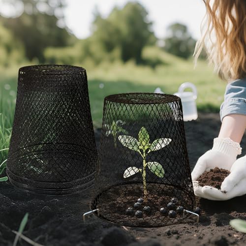 10 Pack 9.2 x 9.2 Inch Chicken Wire Cloche Plant Protectors from Animals - size: 10PCS-9.2"x9.2"