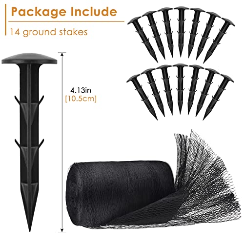 PACETAP Pond Netting Kit 15 x 20 Ft for Leaves, Heavy Duty Koi Pond Cover, Pool Protective Cover Netting with Stakes Protecting Koi Fish from Birds, Cats, Predators - size: 15x20