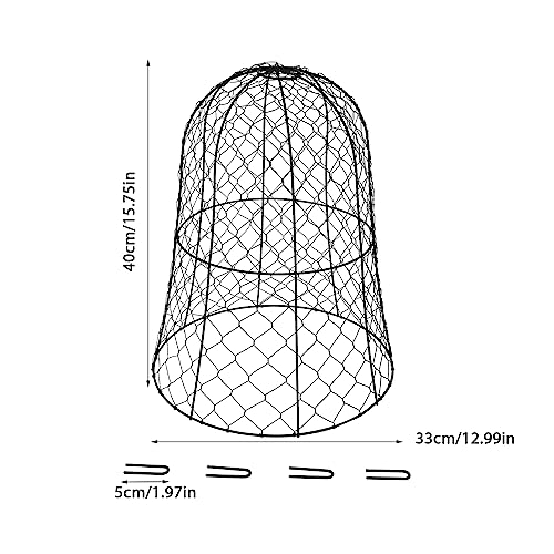 DouSeiAi 10 Packs Garden Chicken Wire Cloche, 13''×15.7'' Plant Covers from Animals, Plant Protector Cover Cage for Garden Vegetable Patch, Black - color: Black, size: 10 Pcs