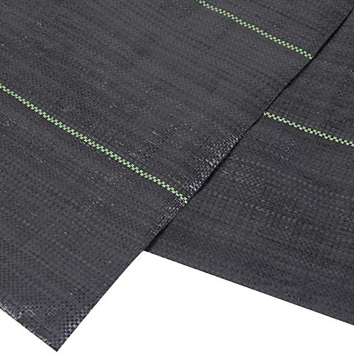 Agfabric 5x100ft Landsacpe Ground Cover Heavy Duty PP Woven Weed Barrier,Soil Erosion Control and UV stabilized, Plastic Mulch Weed Block - size: 5x100ft