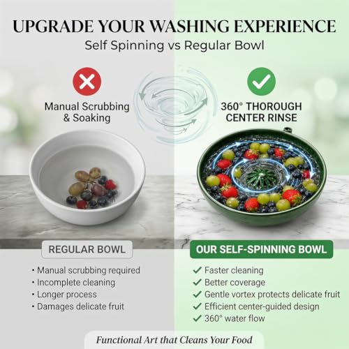 Upgrade Handmade Ceramic Berry Bowl Washer with Holes, 2-in-1 Colander Bowl