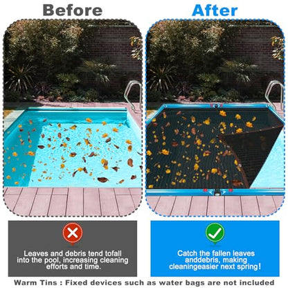 20 x 40FT Pool Leaf Net Cover - Leaf Netting for Inground and Above Ground Rectangle Swimming Pools Fine Mesh Pool Screen, Sunshade - size: 40' x 20' (Rectangular)