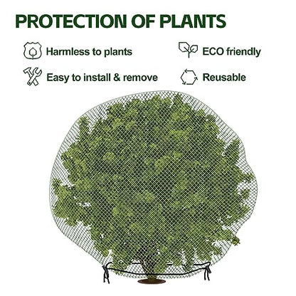 3Pcs Deer Netting for Shrubs, 7.8' x 7.8' Reusable Deer Plant Netting Cover - style: 3 Pcs