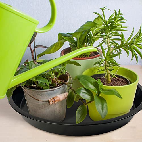OUPSAUI 5 Pack 4 10 12 14 16 18 20 22 Inch Plant Saucer, Plant Trays for Pots, Large Plastic Plant Saucers for Indoors, No Holes Planter Drip Tray (22 inch) - size: 22 Inches