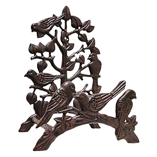 Garden Hose Holder Cast Iron Heavy Duty Water Hose Hanger, Outside Wall Mount, Solid Metal Decorative Rack/Organizer/Stand, Easy to Install, Hold Up to 50/75/100 ft (Hose holder - Hummingbird) - style: Hose holder - Hummingbird
