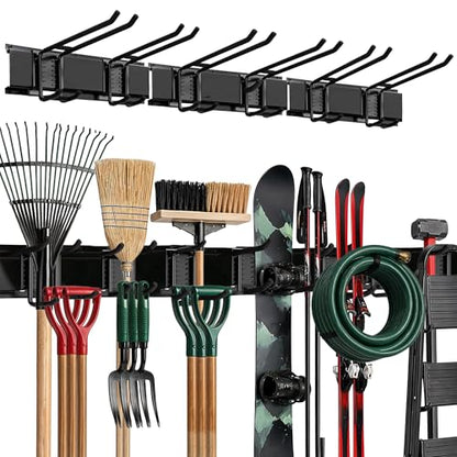 TIDYME Garage Wall Organizer, Shovel Holder Wall Mount, 48" Double Hooks - size: 48", style: Double Hooks