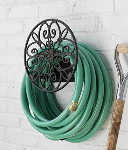 Liberty Garden Products 670 Wall Mounted Decorative Hose Butler, Holds 125-Feet of , Black - size: 1 Count (Pack of 1)