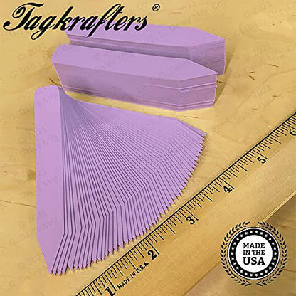 4" x 5/8" Lilac Premium Pot Stakes - 400 Pcs - Plastic Plant Tags and Labels - Nursery Garden Tree Labels Waterproof Writeable | Made in The USA |