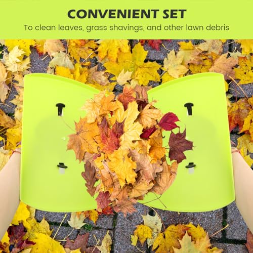 2 Sets Leaf Scoops Hand Rakes with 2 Pairs Gloves, Large Lightweight Plastic Leaf Grabbers for Picking Up Leaves, Lawn Debris, Grass Clippings, Garden Yard Waste and Trash