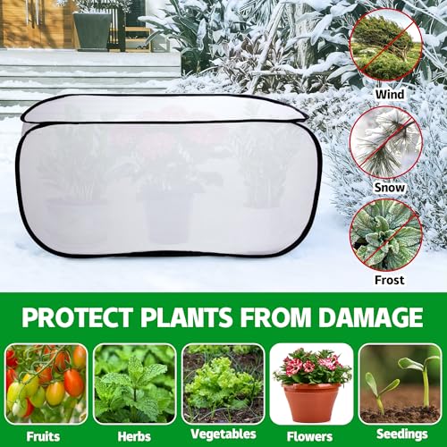 39"x17"x17" Pop up Frost Protection Plant Cover, Plants Freeze Protection - color: 39 x 17 x 17 inch