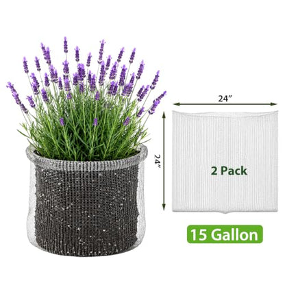 15 Gallon Gopher Baskets,24"x 24" Root Guard Proof Wire Baskets,304 Stainless Steel Plant Root Protector Cage（2 Pack） - size: 15 Gallon-2Pcs