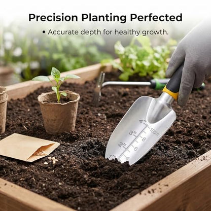 Lispin 2-in-1 Heavy-Duty Weeder & Garden Trowel — A Sturdy, Durable Stainless Steel Root Removal Tool Featuring an Ergonomic, Non-Slip Handle; Suitable for Garden, Lawn, and Yard Tool Sets. - size: 2PSC-B