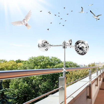 Bird Scarer Reflective Device for Outside Spinning Deterrent - color: Silver - Standard