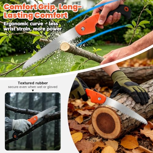 Hand Saw for Wood Cutting Foding Pruning Saw Branch Cutter for Tree 7 Inch