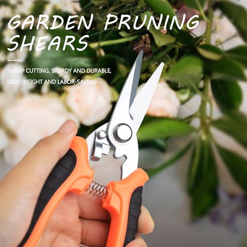 3Pcs Stainless Steel Garden Pruning Shears for Plants (Multicolor） - color: Multi-color