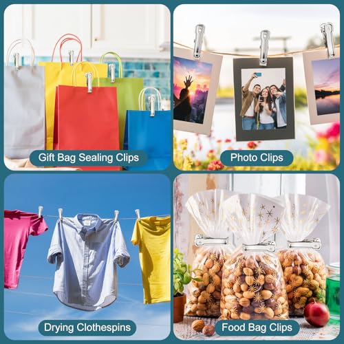 50 PCS Garden Clips, Greenhouse Clamps, Stainless Steel Greenhouse Clips for Netting, Heavy Duty Row Cover Clips with a Strong Grip for Shade Cloth or Plant Cover on Gardening Hoops