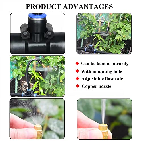 50FT Drip Irrigation System, Tool-Free Quick Connectors - size: 15M