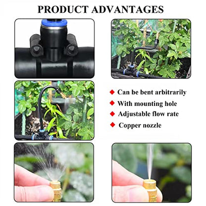 50FT Drip Irrigation System, Tool-Free Quick Connectors - size: 15M