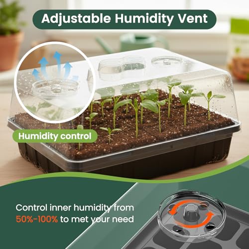 5 Pack 5" High Humidity Domes for SOLIGT 14*10.8*2.3" Seed Starting Trays - size: 5 domes for 1014 trays
