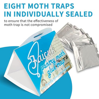 Faicuk Pantry Moth Traps with Pheromone Attractant, 8 Pack