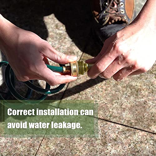 1FT 1/2-Inch PVC Leader Hose with Brass Male-to-Female Ends - size: 1