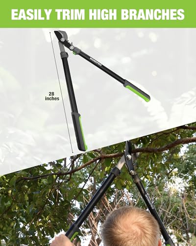 WORKPRO Bypass Lopper for Gardening, 28" Branch Cutter with Gear System - size: 1PC - 28" Lopper